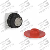 SCHNEIDER Mushroom Head Push Button: Red, 30 mm Mounting Size, Non-Metallic, Momentary (MPN 9001SKR5R). Key specifications — Brand: SCHNEIDER; Action: Momentary; Series: 9001SK; Push Button Material Type: Non-Metallic.