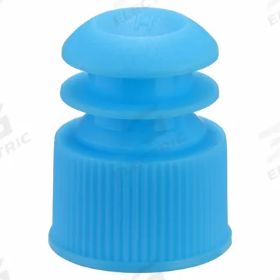 GLOBE SCIENTIFIC Cap: 13 mm Dia, Blue, Polyethylene, Unlined - Plug Caps