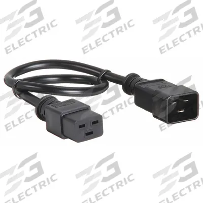 APC BY SCHNEIDER ELECTRIC Power Cord: 15 ft Lg, 3/14, C20 Plug, C19 Receptacle, H05VV-F - Electronic Equipment Power Cords
