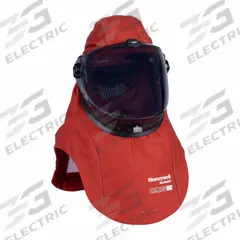 HONEYWELL SALISBURY Arc Flash Hood: 2 PPE CAT, 20 cal/sq cm ATPV, Cotton/Nylon Blend ( 13 oz/sq yd ) (MPN LFH20RG-C-PP). Key specifications — Size: Universal; Garment Material: Cotton/Nylon Blend; Includes: Front Brim Hard Hat; Brand: HONEYWELL SALISBURY; Hood Window Type: Face Shield Fitted; Ventilated: Yes; Ventilation Type: Vent; Window Material: Polyphenyl Ether.