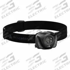 Safety-Rated Headlamp: 170 lm, 4 hr Run Time at Max. Brightness, 65 m Max Beam, 2 Light Outputs (MPN EOS-II-BK). Key specifications — Brand: PRINCETON TEC; Battery Requirements - Broad: 3 AAA.