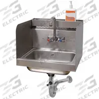 ADVANCE TABCO Hand Sink: 1 Stations, 5 in Bowl Dp, 14 in Bowl Lg, 10 in Bowl Wd, Faucet Included (MPN 7-PS-76). Key specifications — Includes Side Splash: Side Splash Included; Brand: ADVANCE TABCO.