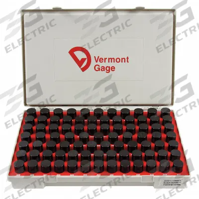 VERMONT GAGE Black Oxide-Coated Pin Gauge Set: Go (Plus), 0.917 in to 1 in - Go (Plus) Pin Gauge Sets - Black Oxide Finish