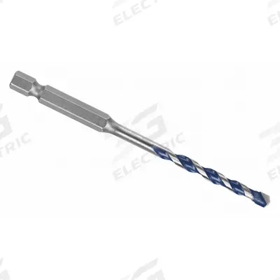 BOSCH Round Hammer Drill: 3/16 in Drill Bit Size, 2 in Max Drilling Dp - Hex-Shank Impact-Rated Concrete & Masonry Drill Bits