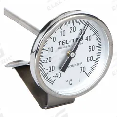 TEL-TRU Laboratory Dial Thermometer: -40°F to 70°F, +/- 1% Accuracy, 12 in Stem Lg, Fahrenheit (MPN GT100R-12/16121284). Key specifications — Accuracy: +/- 1%; Brand: TEL-TRU; Temperature Units: Fahrenheit.