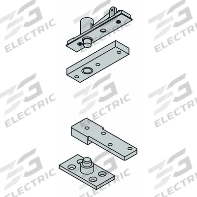 IVES Pivot Hinge: Brass, 1 5/8 in Leaf Ht - Center-Hung Pivot Hinges