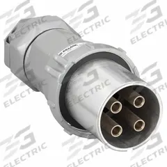 HUBBELL Pin and Sleeve Plug: Gray, 250V DC/600V AC, Three Phase, 200 A, 4 Pole, 4 Wire (MPN VP204513). Key specifications — Brand: HUBBELL.