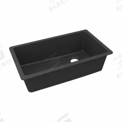 ELKAY Sink: 33 in Overall Lg, 18 3/4 in Overall Wd, 9 1/2 in Bowl Dp, 30 3/8 in Bowl Lg, 1 Bowls (MPN ELGU13322MB0). Key specifications — Brand: ELKAY; Color Family: Black.
