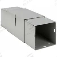 WIEGMANN Wireway Telescope Fitting: 4 in Wd, 4 in Ht, 16 ga Gauge, 1, Screw-On Cover, Steel (MPN AF0404). Key specifications — attr2485: WIEGMANN; attr6712: Top; attr2473: Powder Coated; attr2489: 9.50 in to 15.00 in; attr6710: Duct Clip; attr2472: Hinged/Screw-On; attr6660: No; attr7757: Screw-On Cover.