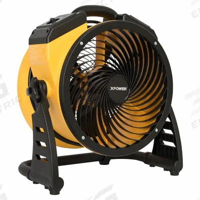 XPOWER Circulating Fan: 11 in Blade Dia, Non-Oscillating, 4 Speeds, 8 7/8 in Ht - Office Floor Fans