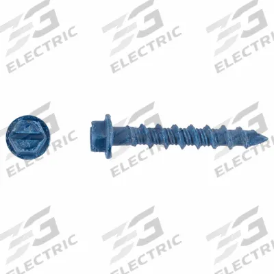 TAPCON Concrete Anchor Screw: 1 1/4 in Overall Lg, 3/16 in Dia, Steel, External Hex - Hex-Head Screw Anchors