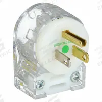 HUBBELL Straight Blade Plug: Hospital Grade, 5-15P, 125V AC, 15 A, 2 Pole, 3 Blade, Clear (MPN HBL8215CAT)