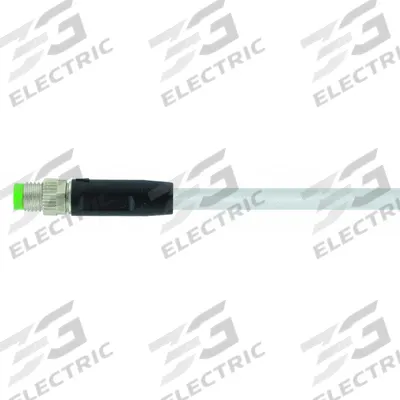 MURRELEKTRONIK Cordset: M8 Male Straight X Bare Wire, 3 Pins, Gray, PVC, 1.5 m Cable Lg - Single-Ended Cordsets with PVC Jacket for Flexing Applications