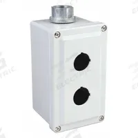 SCHNEIDER ELECTRIC Push Button Enclosure: 30mm, 2 Holes, Non-Metallic, NEMA 1/12/3/4/4X (MPN 9001SKY2). Key specifications — attr211299: SCHNEIDER; attr1043605: Washdown-Corrosion-Resistant.