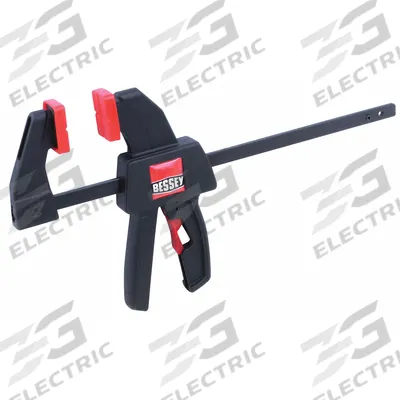 BESSEY Trigger Clamp: Soft-Touch Grooved, 5 in Max Jaw Opening, 3 in to 7 3/8 in - Dual-Function Trigger Clamps & Spreaders