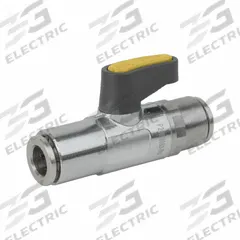JOMAR VALVE Manual Two-Way Ball Valve: 3/8 in, Brass, Straight, Push x Push, Two-Piece, Lever, 25 PK (MPN 186-533). Key specifications — Brand: JOMAR VALVE; Handle: Locking Lever.