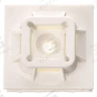 PANDUIT Cable Tie Mounting Base: 0.25 in Slot Wd, 0.06 in Slot Ht, White, 1 in Wd, 100 PK (MPN SGABM25-A-C). Key specifications — For Use With: Miniature, Intermediate and Standard Cable Ties; Size: 1 in L x 1 in W x 0.24 in H; Color: White; Brand: PANDUIT.