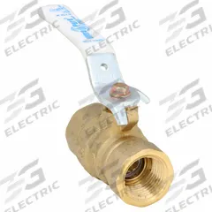 MILWAUKEE VALVE Manual Two-Way Ball Valve: 1/2 in, Brass, Straight, FNPT x FNPT, Full Port Ball Port (MPN UPBA475B 1/2). Key specifications — Brand: MILWAUKEE VALVE; Handle: Locking Lever.