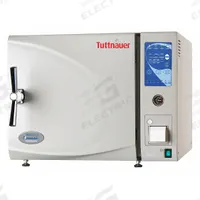 HEIDOLPH TUTTNAUER Autoclave: 85 L Capacity, 137°C Max Temp, 26 in Overall Wd, 34 in Overall Dp (MPN 023210673). Key specifications — Brand: HEIDOLPH TUTTNAUER; Features: Printer; Temperature Accuracy: -2 °C/3 °C; Product Type: Autoclave; Voltage: 230V.