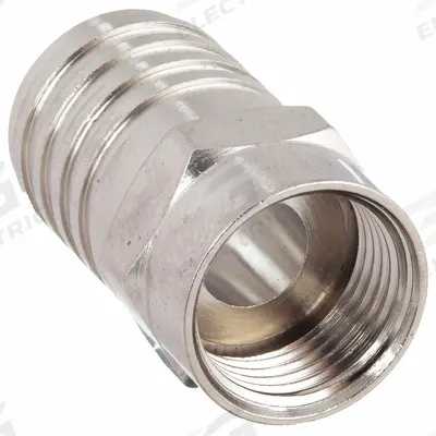 POWER FIRST Coaxial Connector: Male, Connector, Silver, Crimp-On, RG-6, 1 GHz Max Freq - F-Type Coaxial Connectors