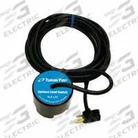 TSURUMI Float Switch: Vertical, Normally Open (Pump Down), 115V AC, 5.9 A, 3-Wire, 20 ft Cord Lg (MPN SLS-LSC20). Key specifications — Rated Voltage: 115V AC; Brand: TSURUMI; Electrical Connection: 3-Wire.