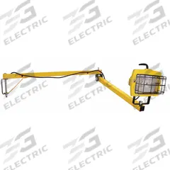 APPROVED VENDOR Dock Light: Halogen, 60 in Arm Reach, Articulating, 8,500 lm Max Brightness, 500 W (MPN 24K345). Key specifications — Operating Voltage: 120V AC; Lighting Technology: Halogen; Bulb Wattage: 500 W; Includes Bulb: Yes; Arm Swivel Angle: 210° Horizontal; Brand: APPROVED VENDOR.