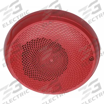 SYSTEM SENSOR Speaker: 12 or 24V, White, Indoor, 2 1/4 in Overall Dp, 5 in Overall Wd - Fire Alarm Horns