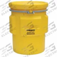 EAGLE Salvage Drum: HDPE, 65 gal, Bolt Ring, Unlined/No Interior Coating, 38 7/8 in x 31 in, Metal (MPN 1665). Key specifications — Drum Material: HDPE; Drum Head Type: Open Head; UN Rating Solids: 1H2/X200/S; UN Rating Liquids: 1H2/X200/S; Interior Lining: Unlined/No Interior Coating; Drum Message Text: None; Closing Ring Material: Metal; For Holding: Hazardous Materials.