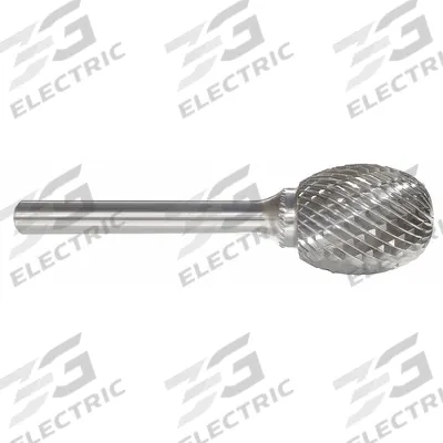 APPROVED VENDOR Carbide Bur: Oval, SE-6, Double Cut, 5/8" x 1" Head - Double-Cut Oval Burs