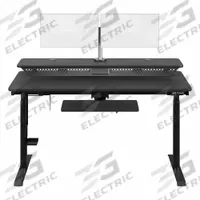 VERSADESK Electric Sit-Stand Desk: Black, Wood, 72 in Overall Wd, 30 in Overall Dp, Laminate/Steel (MPN VT1377230-01-01). Key specifications — attr989930: Black; attr989931: Steel; attr989903: VERSADESK; attr989914: Black; attr989916: Wood.