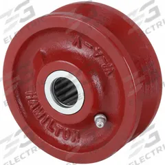 APPROVED VENDOR Track Wheel: 4 in Wheel Dia., 1 1/2 in Wheel Wd, 600 lb Load Capacity, Steel, Roller (MPN W-4-V-3/4). Key specifications — attr1099880: No; attr1099886: Red; attr1099891: APPROVED VENDOR.