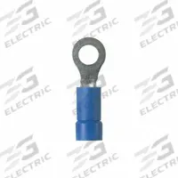 PANDUIT Ring Terminal: Blue, Vinyl Insulation, #8 Stud Size, 16 AWG to 14 AWG Wire Sizes, 600 V (MPN PV14-8R-M). Key specifications — attr1308027: PANDUIT; attr1356513: PV14; attr1356587: Funnel Entry.
