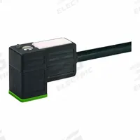 MURRELEKTRONIK Cordset: DIN Form CI Female Right Angle x Bare Wire, 3 m Cable Lg, PVC, Black, 3 Pins (MPN 7000-94061-6160300). Key specifications — Wire Size: 18 AWG; Brand: MURRELEKTRONIK; Cable Jacket Color: Black; IP Rating: IP67.