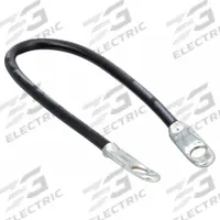 GROTE Switch to Starter Cable: Switch to Start Cable, 6 ga Wire Size, 14 in Overall Lg, Black, 60VDC (MPN 84-9383). Key specifications — Termination Type: Switch to Start Cable; Connection Type: Bolt; Maximum Voltage: 60VDC; Wire Color: Black; Wire Size: 6 ga; Brand: GROTE.