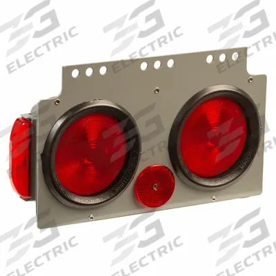 GROTE Stop/Turn/Tail Light: Incandescent, Stop Light, Red, Rectangular, 7 3/4 in Overall Ht - Stop Lights