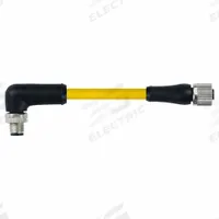 Cordset: M12 Male Right Angle X M12 Female Straight, 4 Pins, Yellow, TPE, 3 m Cable Lg (MPN 7700-P4161-U0C0300). Key specifications — Cable Jacket Color: Yellow; End 1 Gender: Male; End 1 Mounting Orientation: Right Angle; End 2 Gender: Female; End 2 Mounting Orientation: Straight; End 2 Connection Type: M12; IP Rating: IP66K; Brand: MURRELEKTRONIK.