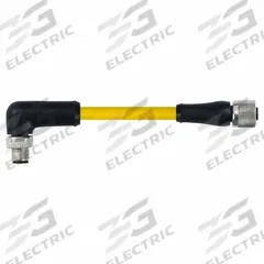 Cordset: M12 Male Right Angle X M12 Female Straight, 4 Pins, Yellow, TPE, 3 m Cable Lg (MPN 7700-P4161-U0C0300). Key specifications — Cable Jacket Color: Yellow; End 1 Gender: Male; End 1 Mounting Orientation: Right Angle; End 2 Gender: Female; End 2 Mounting Orientation: Straight; End 2 Connection Type: M12; IP Rating: IP66K; Brand: MURRELEKTRONIK.
