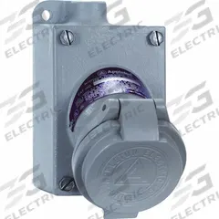 APPLETON ELECTRIC Pin and Sleeve Receptacle: Gray, 125 to 250V AC/18V DC, Single Phase, 20 A, 3 Pole (MPN CPS152-201). Key specifications — Brand: APPLETON ELECTRIC; Voltage Rating: 18V DC.
