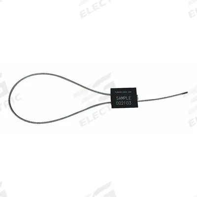 TYDENBROOKS Cable Seals: Black, Aluminum, 12 in Cable Lg, 1/8 in Cable Dia, Random - Adjustable-Length Cable Seals