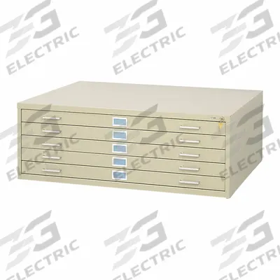 SAFCO PRODUCTS Flat File Cabinet: Tropic Sand, 5 Drawers, 16 1/2 in Overall Ht - Flat File Cabinets
