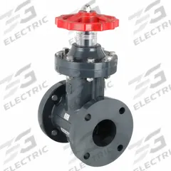 ASAHI Gate Valve: 3 in, PVC, Non-Rising, Class 150 Flange, 150 psi CWP, Wheel (MPN 1251030). Key specifications — Brand: ASAHI; Bonnet Material: PVC; Wedge Material: Polypropylene.