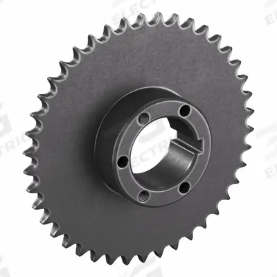 TSUBAKI Sprocket: For 40 Chain, 42 Teeth, 6.691 in Pitch Dia, 6.972 in Outside Dia - Size 40 Bushed-Bore Roller Chain Sprockets