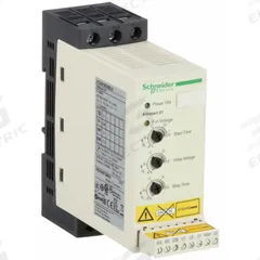 SCHNEIDER Soft Start: 200-240V AC, 6 A Output Current, With Bypass, IP00/NEMA 1, 60/50 Hz (MPN ATS01N206LU). Key specifications — Control Voltage: 110-240V AC; Manufacturer Part Number: ATS01N206LU.