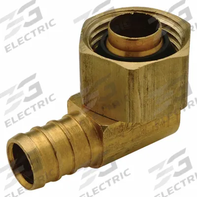 ZURN Barbed Fitting Elbow: 1/2 in Pipe x 1/2 in Pipe Size, FNPT x Barbed - Crimp-On Brass Barbed Tube Fittings