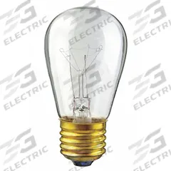 APPROVED VENDOR Incandescent Bulb: Medium Screw (E26), Incandescent, (S) Sign, S14, 11 W Watt, 2800K (MPN 11S14/130V). Key specifications — attr233510: S14; attr233525: 130V AC; attr233549: Clear; attr518949: 2800K; attr239859: APPROVED VENDOR.