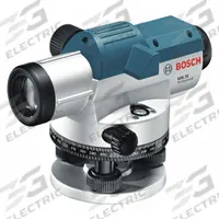 BOSCH Automatic Level: Self-Leveling, 32X, 35 9/16 mm Aperture, 400 ft Working Range (Max), IP54 (MPN GOL 32). Key specifications — attr939412: ±1/16 in @ 100 ft; attr939417: 1° @ 30 ft; attr934739: BOSCH; attr939423: Case.