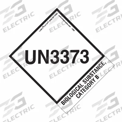 LABELMASTER Container Label: UN3373, 4 in x 4 3/4 in, 4 in Label Ht, 4 3/4 in Label Wd - Class 6: Toxic, Poison Inhalation & Infectious Substances