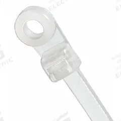 PANDUIT Cable Tie: 4 1/2 in Nominal Lg, 3/4 in Nominal Max. Bundle Dia., 0.1 in Wd, 1,000 PK (MPN PLC1M-S4-M). Key specifications — Screw Mount Hole Size: #4; Color: Natural; Brand: PANDUIT.