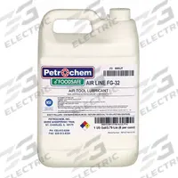 PETROCHEM Air Tool Oil: Synthetic, -67°F Min. Op Temp., 510°F Max. Op Temp., NSF H1, Food Grade, Can (MPN FOODSAFE AIR LINE FG-32-001). Key specifications — attr1321222: Synthetic; attr1321226: 10W; attr1321227: 140; attr1321244: PETROCHEM; attr1321245: Can.