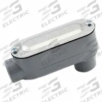 Conduit Outlet Body: Aluminum, 3/4 in Trade Size, LB Body, 7.3 cu in Body Capacity, Threaded Hub (MPN LB-42CG). Key specifications — Finish: Enamel Paint; Includes: Gasket; For Use With: Cable; Brand: BRIDGEPORT; Hub Style: Threaded; Mfr. Series: Type LB.
